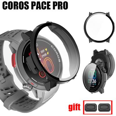 Корпус для умных часов Coros Pace Pro Защитный бампер Полное покрытие Защитное стекло для экрана Заглушка для порта зарядки