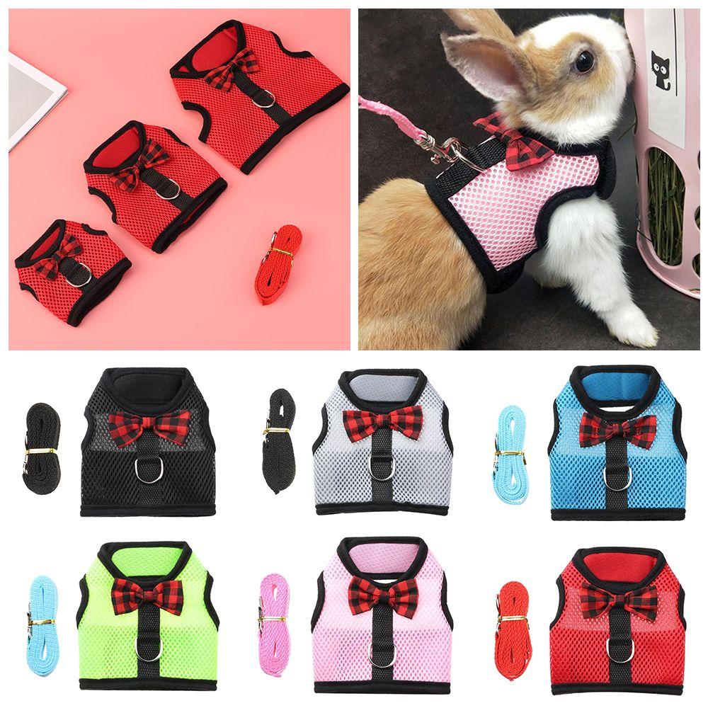 Ferret Small Animals Pet Lead Bunny Mesh Chest Hamster Vest Harness Rabbit Leash Collar