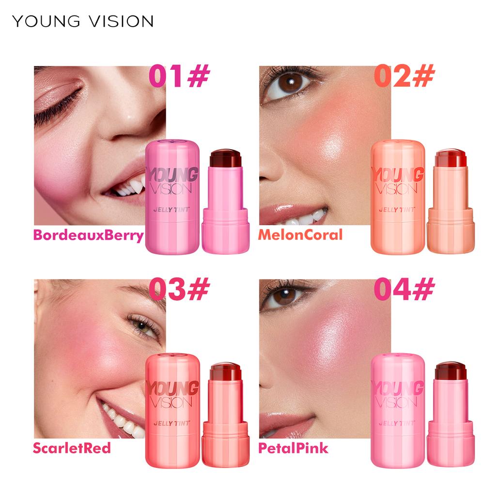 YOUNG VISION 4-цветный набор желейных румян Dye Lipstick Set Lip and Cheek Toning Blush Stick