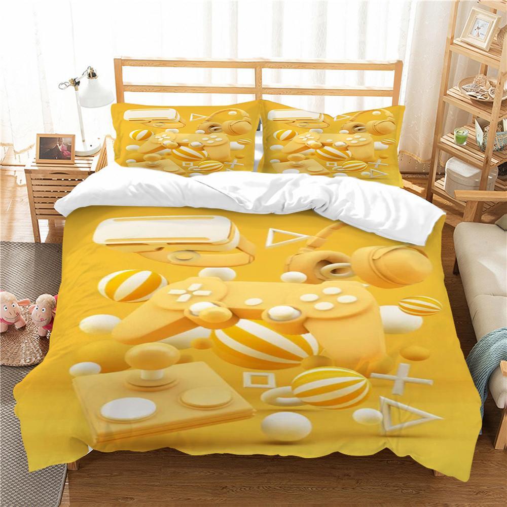 3D Bedding Set Bedclothes 3D Gamer Print Comforter Duvet Cover Set Festival Gift Microfiber Quilt Cover