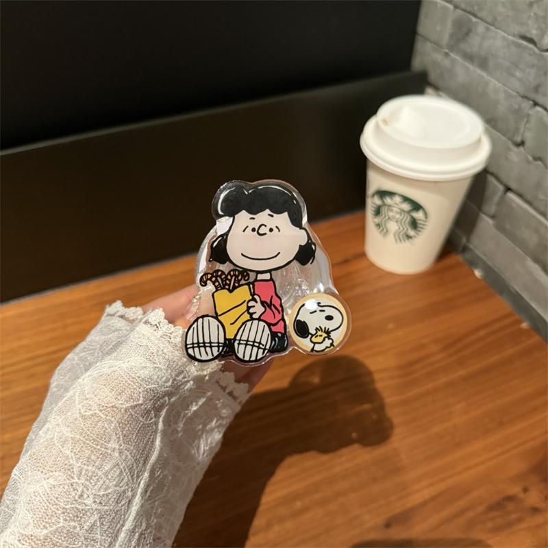 Cute Snoopy family Charlie Folding flip Fold Magsafe Wireless Charge Case For Motorola moto razr 40 50 Ultra 3D Magnetic Holder