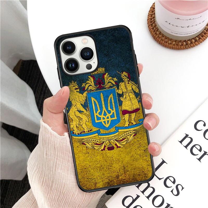 Phone Case For Iphone 14 13 12 11 Pro Max XS XR X 8 7 Plus SE Mobile Phone Cases Ukraine Flag Peace Funda Cell