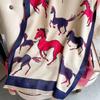 Elegant Autumn And Winter Versatile Horse Jacquard Imitation Cashmere Scarf Women'S Short Beard Tassel Travel Outside With Warm Scarf