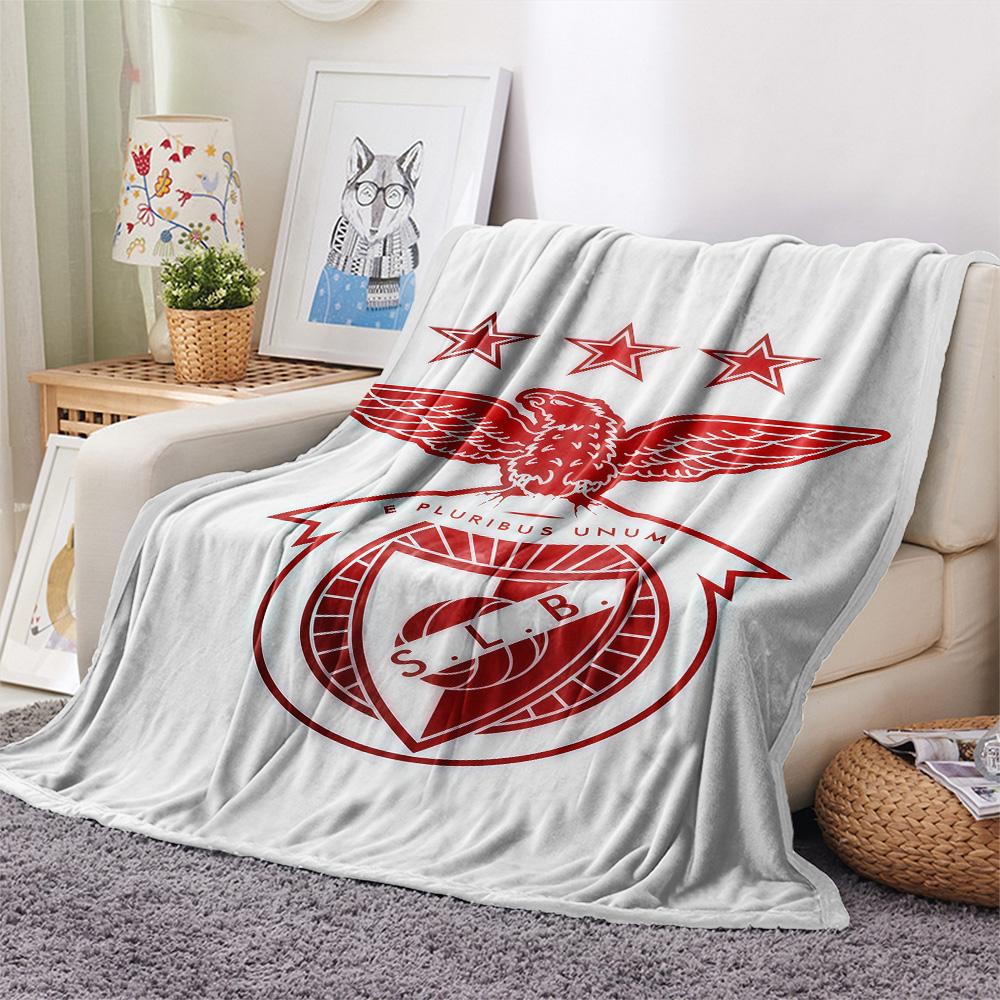 Benfica LOGO FlAannel Blanket, High quality Comfortable for All Seasons, Home Decor, Warmth and Comfort