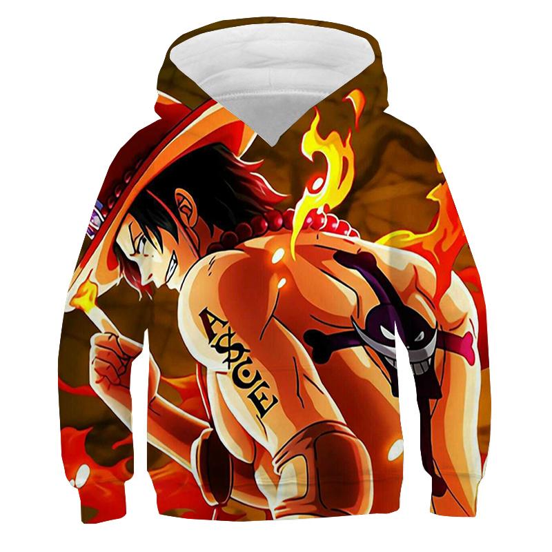 One Piece Hoodie Kids Hooded Sweatshirt Anime Luffy Hoodie Kids Clothes Boys Girls Long Sleeve Autumn warm Pullover Casual Tops