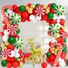 Christmas Balloon Set, Cane Candy, Elk, Gingerbread Man, Wreath, Vaulted Party Decor