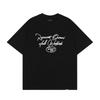 Pure Cotton Letter T-shirt Street Men And Women Pattern Printed Casual Tees Y2K Harajuku Gothic Loose Top