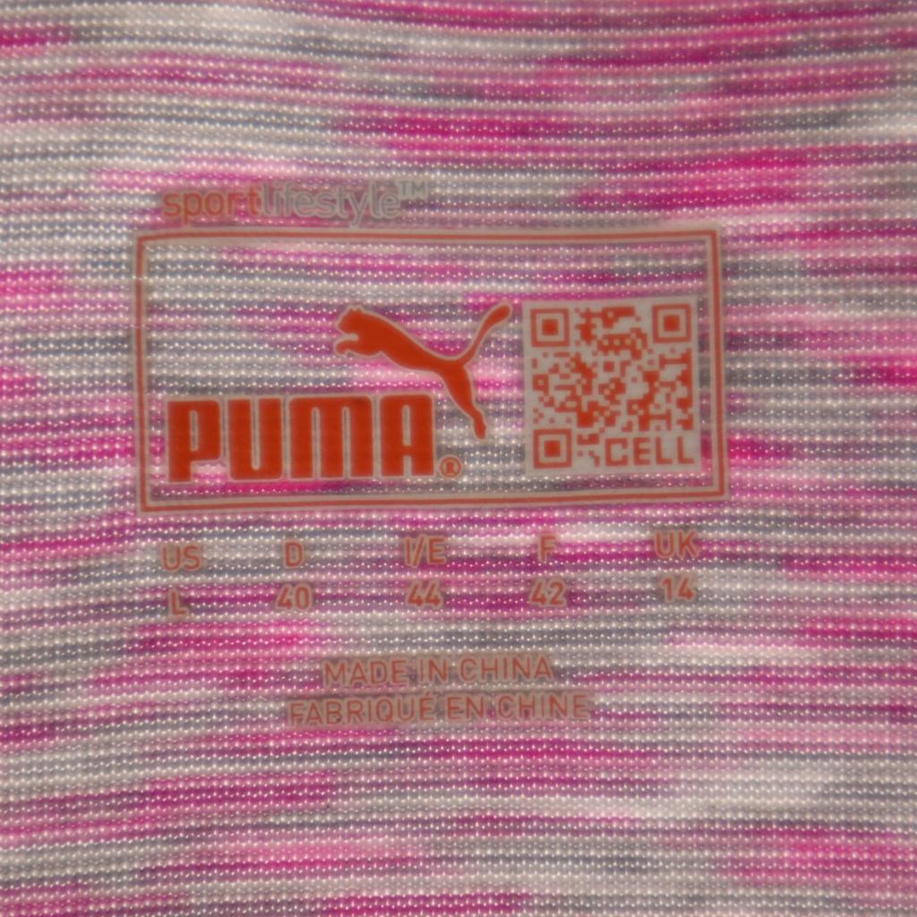 Puma Поло с рукавом «фонарик» розовое Женское Б/У