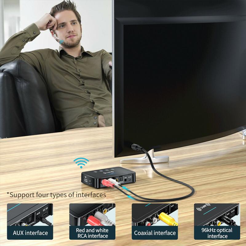 Nfc беспроводной передатчик-приемник автомобильный Bluetooth-совместимый адаптер 5.0 M6 FM аудиоадаптер 3-в-1