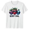 Berry Cool T-Shirt Funny Fruit Pun Cartoon Tee Strawberry Blueberry