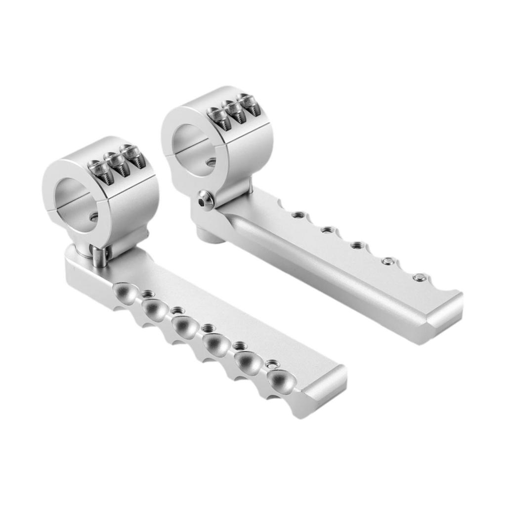 2Pcs Highway Pegs with Mount Clamp Kit, Highway Bar Foot Peg Footrest Folding Footrest for R1300GS