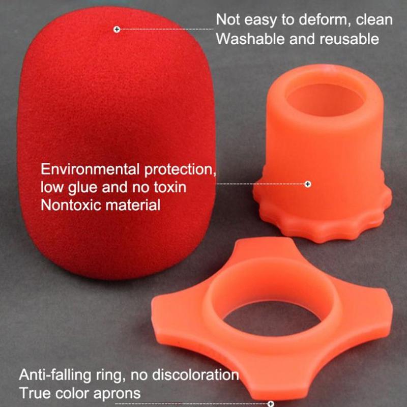 Чехол для микрофона Anti-Roll Anti-Skid с чехлом из губки для микрофона, держатель для микрофона