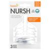Nursh, Силиконовые соски, Fast, 6 месяцев +, 3 соски
