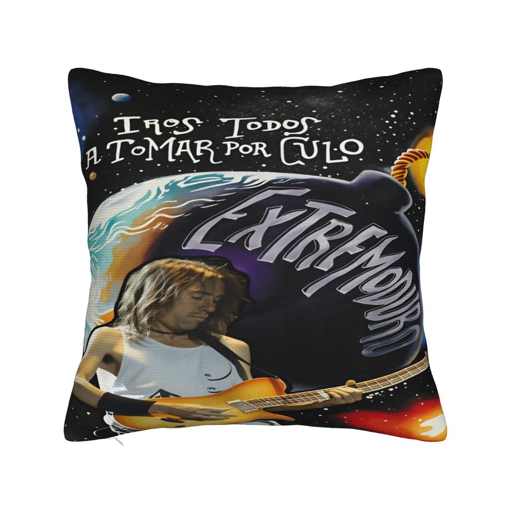 Rock Extremoduro Band Whales and Sun Pillow Cover Square Cushion Cover Fashion Pillow Case For Sofa Bedroom Home Decor