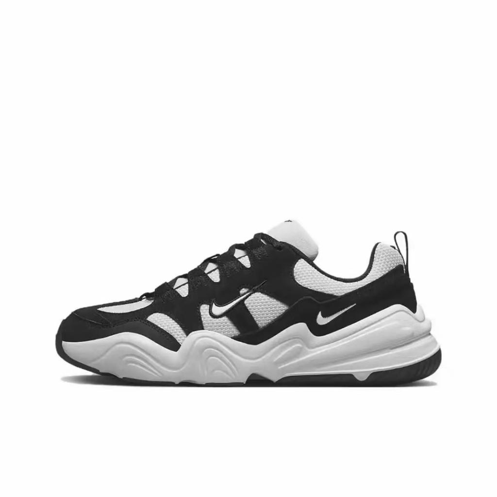 Nike Tech Hera Звездное небо Замша Нескользящие Износостойкие Низкие Повседневные Кроссовки Унисекс Черный Красный FJ9532-101(Команда407-)