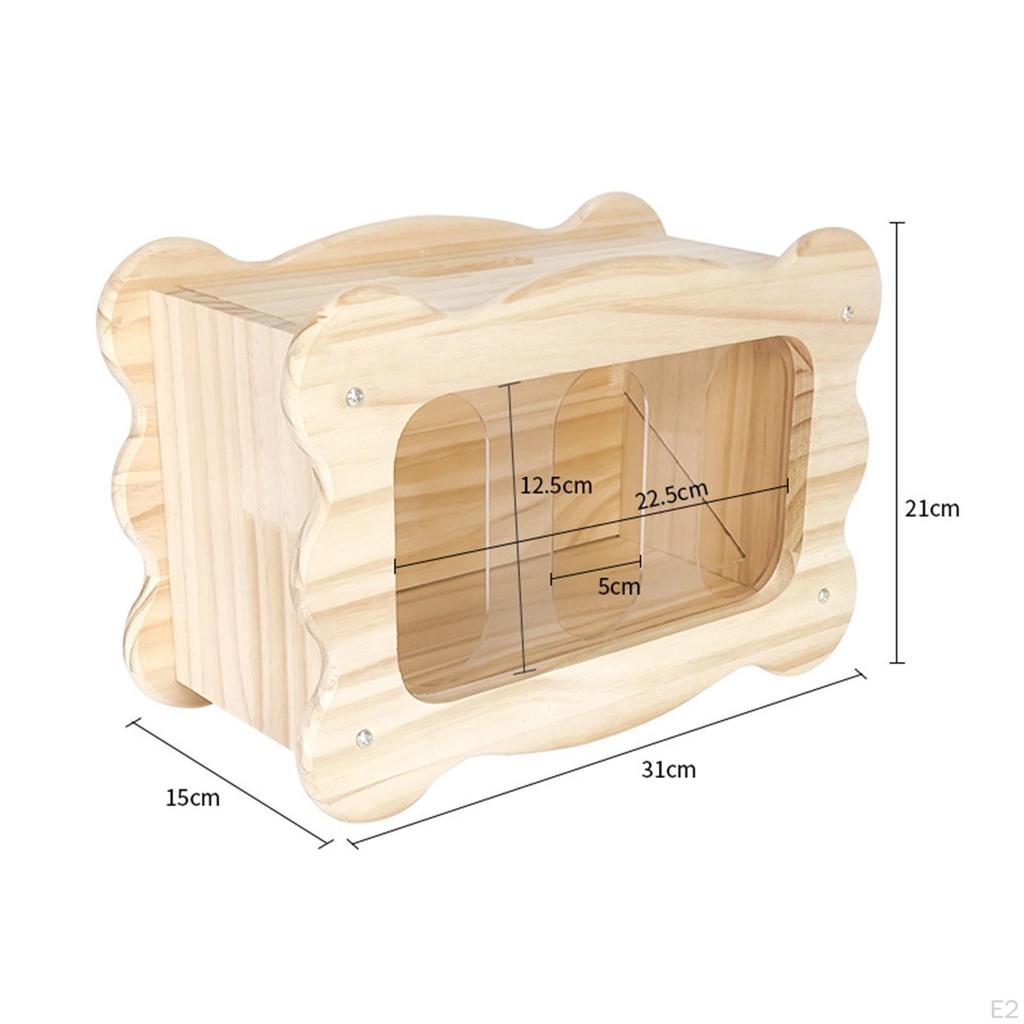 Hay Feeder Hamster Wooden Dispenser Alfalfa Rack Small Animal for Chinchilla