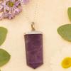 Amethyst Pendant Flat Pencil Crystal