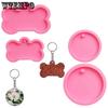 Silicone Molds with Keychains Bone/Round/Cat Shaped DIY Keychain Crafts Gifts Resin Molds Epoxy Resin Molds Kit Ideal for Beginners & Lovers