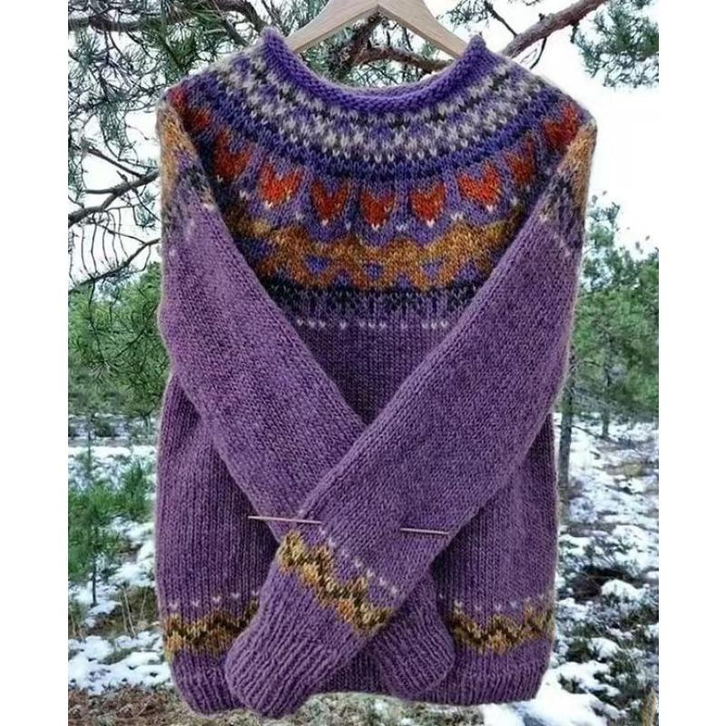 YYFS Женские модные повседневные свитера с длинным рукавом и круглым вырезом на осень-зиму