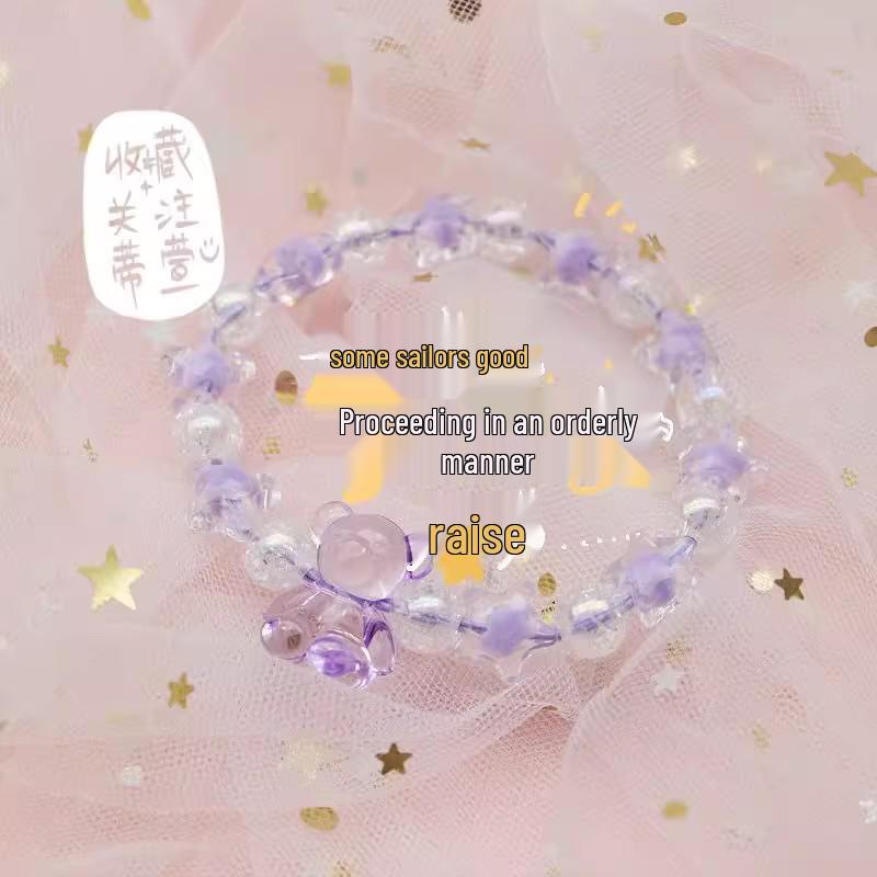 Красочные браслеты с бусинами в стиле преппи с мишками для пар и друзей