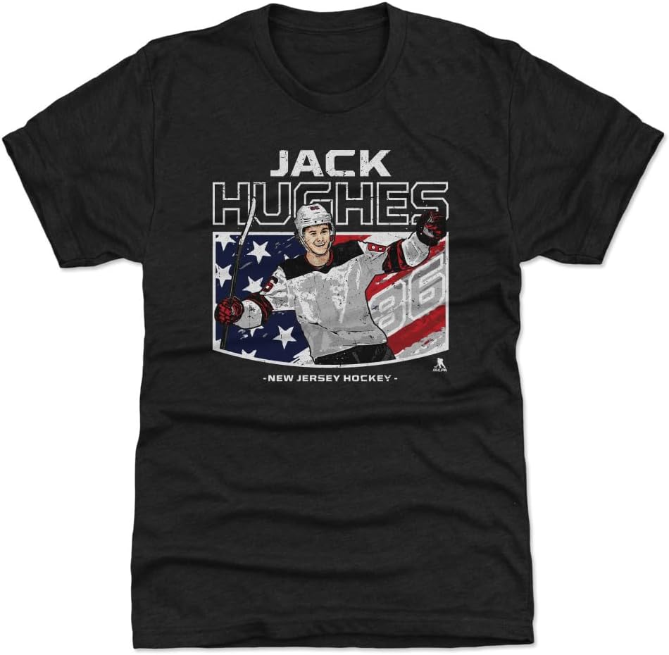 Футболка с Джеком Хьюзом New Jersey Hockey