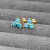 Korean Earrings Geometric Triangle Color Piercing Ear Stud Ximang Seller in Europe and America Mini Bone Studs Simple