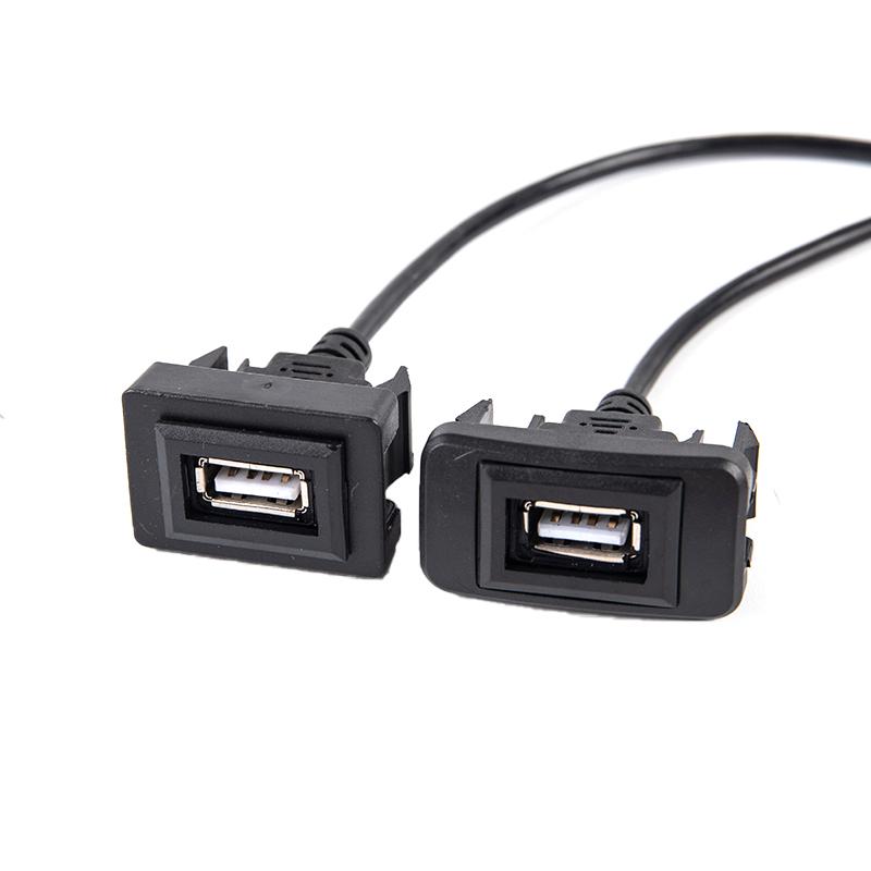 Приборная панель автомобиля с утопленным креплением USB 2.0 портовая панель удлинительный кабель-адаптер для Vigo Rav4