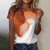 Fashion Printed Top Women's Short Sleeved Streetwear Summer Fashion Women's Casual Round Neck T-Shirts Women’s