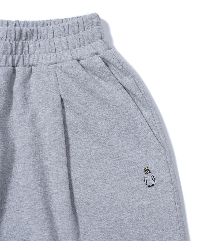 GAKKAI UNIONS Single-Pleat Wide Sweat Jogger Pants Gray