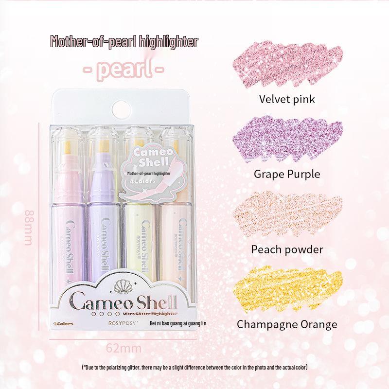 Ручка-хайлайтер RosyPosy Bling Heart Fluorescent для ведения дневника