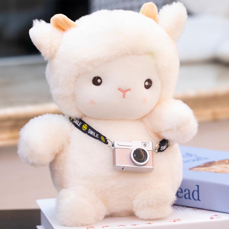 Светящийся мини-камера Брелок Подвеска для сумочки: Ретро-камера с звуком, кукла-украшение