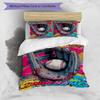 3PC Custom Name Baseball Glove Ball Bedding Set Duvet Cover Closure Includes 1 Duvet Cover & 2 Pillowcases for Bedroom