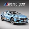 New Similation 1:24 BMW M8 Supercar Alloy Car Model Sound and Light Pull Back Die Cast Children's Toy Collectibles Birthday Gift