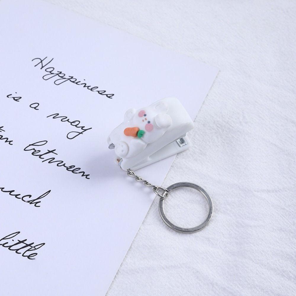 Школьные канцелярские товары Степлер Брелок Мини скобы Инструменты для сшивания Милый мини-степлер