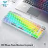 Механическая клавиатура AULA F68: Прозрачный RGB, Беспроводной Bluetooth, Трехрежимный, С возможностью горячей замены.