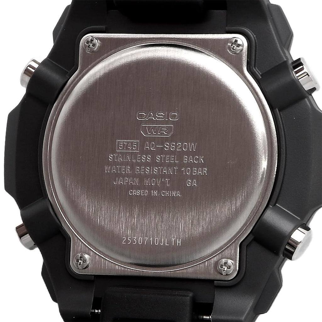 Casio Стандартные кварцевые часы Tough Solar Черный Зарубежная модель [Casio] Аналогово-цифровые AQ-S820W-1AV Мужские [Б/У]