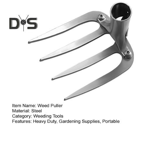 Садоводство Прополочник Четырехзубый Грабли Сверхпрочный Стальной Уличный Сад Газон Ферма Рыхление Почвы Удаления Сорняков Прополка Корчевание Ручной Инструмент