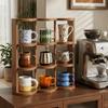 Large Capacity Multi-layer Cup Holder Space Saving Teacup Storage Rack 9 Grids Cup Holder  Bar