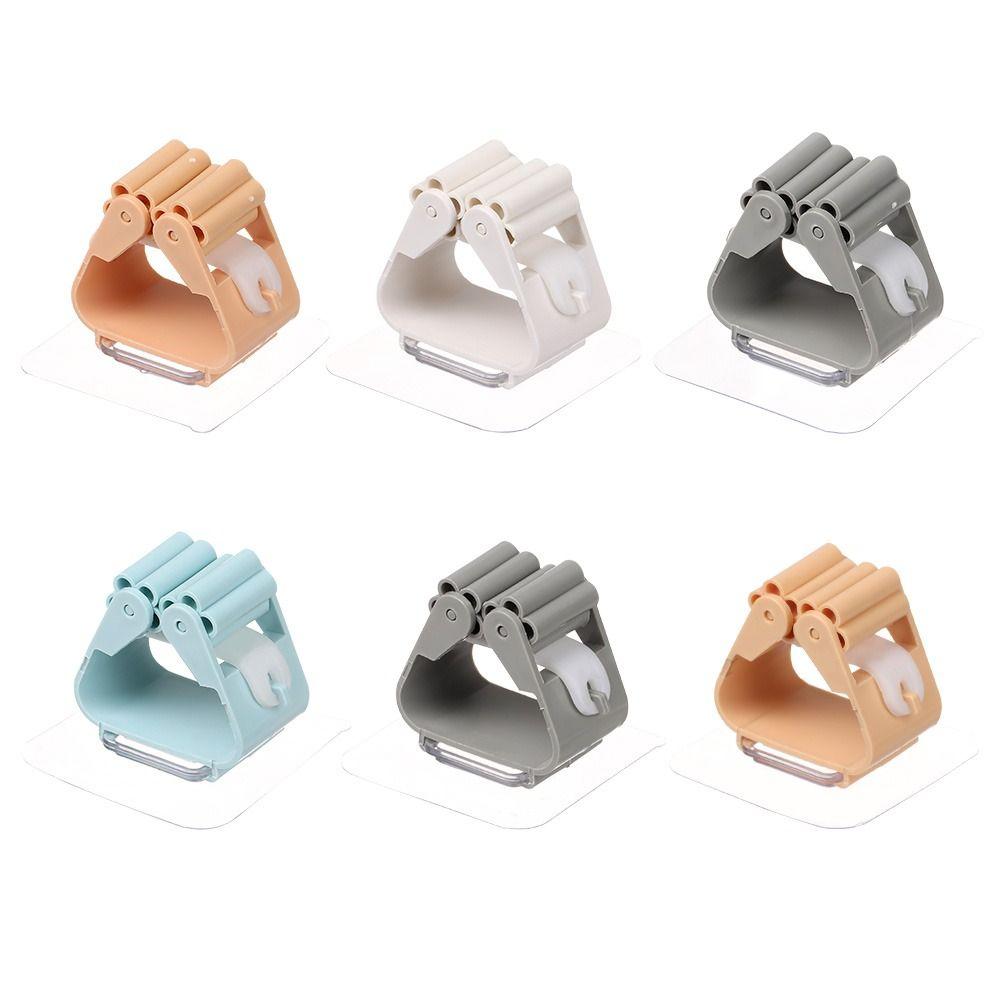 Home Self Adhesive Palm Shape Organizer Mop Holder Wall Mounted Hooks Broom Hanger Mop Clip