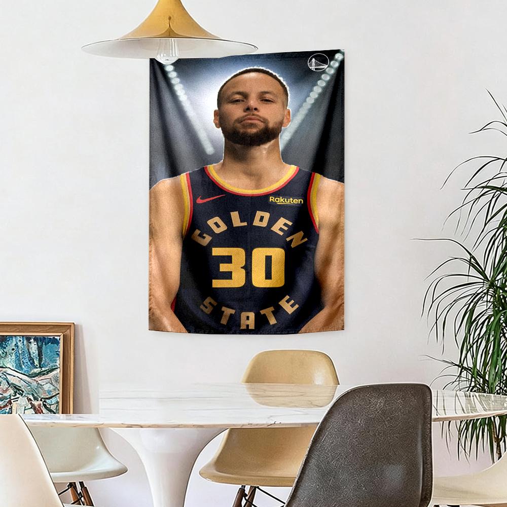 Golden State Warriors Player Retro Tapestry Rustic Farmhouse Great For Living Room Bedroom Dorm Wall Versatile Decor Tasseled Design Gift For Birthday
