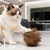 Мячик-клубок из искусственного меха для кошек Мягкий пушистый мячик-игрушка для кошек Моющийся пушистый мячик Стимулирует охотничий инстинкт кошек для котят в помещении Интерактивная игра Упражнение