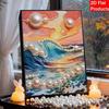Наборы Алмазная Живопись DIY Закат на Море Жемчуг Без Рамки 30x40см Наборы Алмазная Живопись Gem Art для Взрослых/Новичков Идея для Подарка Декор Стены Дома