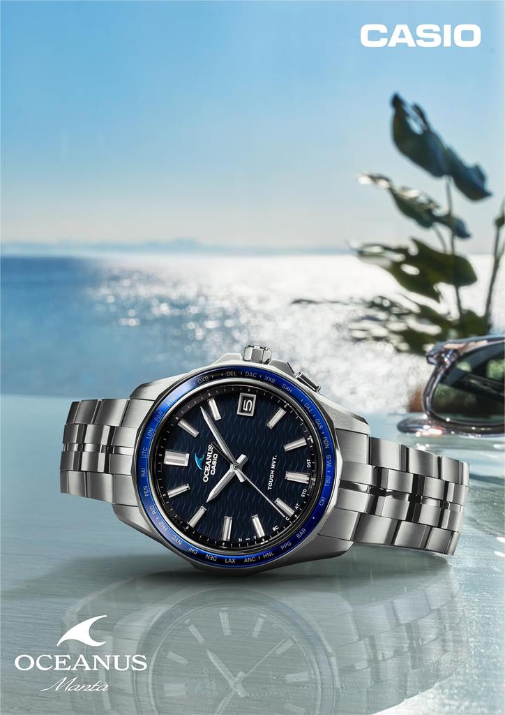 Часы Casio Oceanus Manta (OCW-S400-2AJF) - Мужские, Серебристые, Bluetooth, На солнечной батарее, Сапфировое стекло, Подлинный японский продукт
