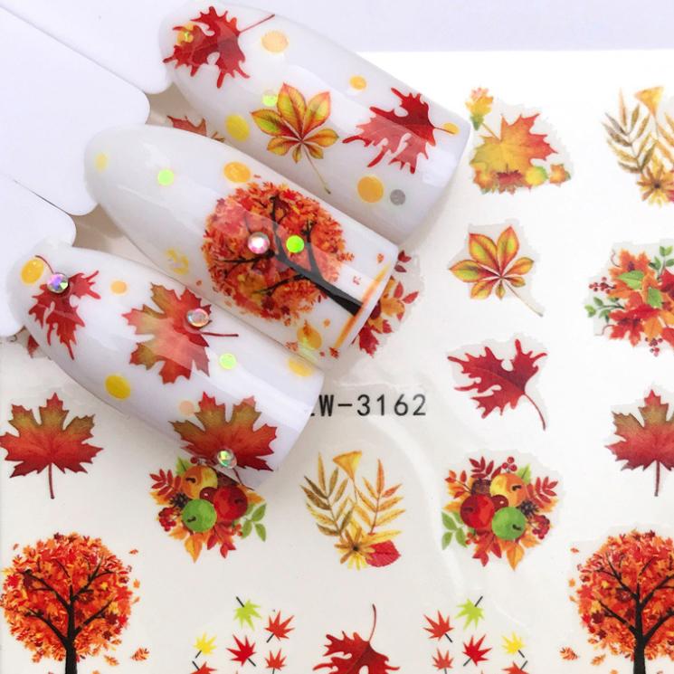 1 лист, цветочная серия, наклейка для дизайна ногтей, переносная вода, полная обертка, татуировка с изображением оленя, лаванды, фламинго, наклейки для ногтей, сделай сам, украшение