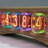 IN12 Nixie Tube Clock Solid Wood Desk Clocks Interior Minimalist Desktop Digital Tube Clock Unique Elegant Table Clocks Living Room Decor Ornaments