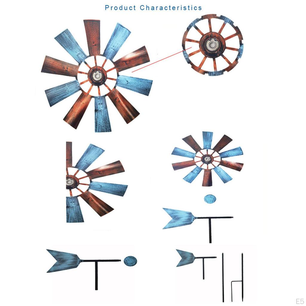 Wind Grden Ветряная мельница Открытый двор Lwn Вертушка Декор