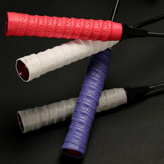 Перфорированная противоскользящая теннисная накладка Утолщенная нескользящая лента для ракетки Супервпитывающая теннисная накладка для бадминтона