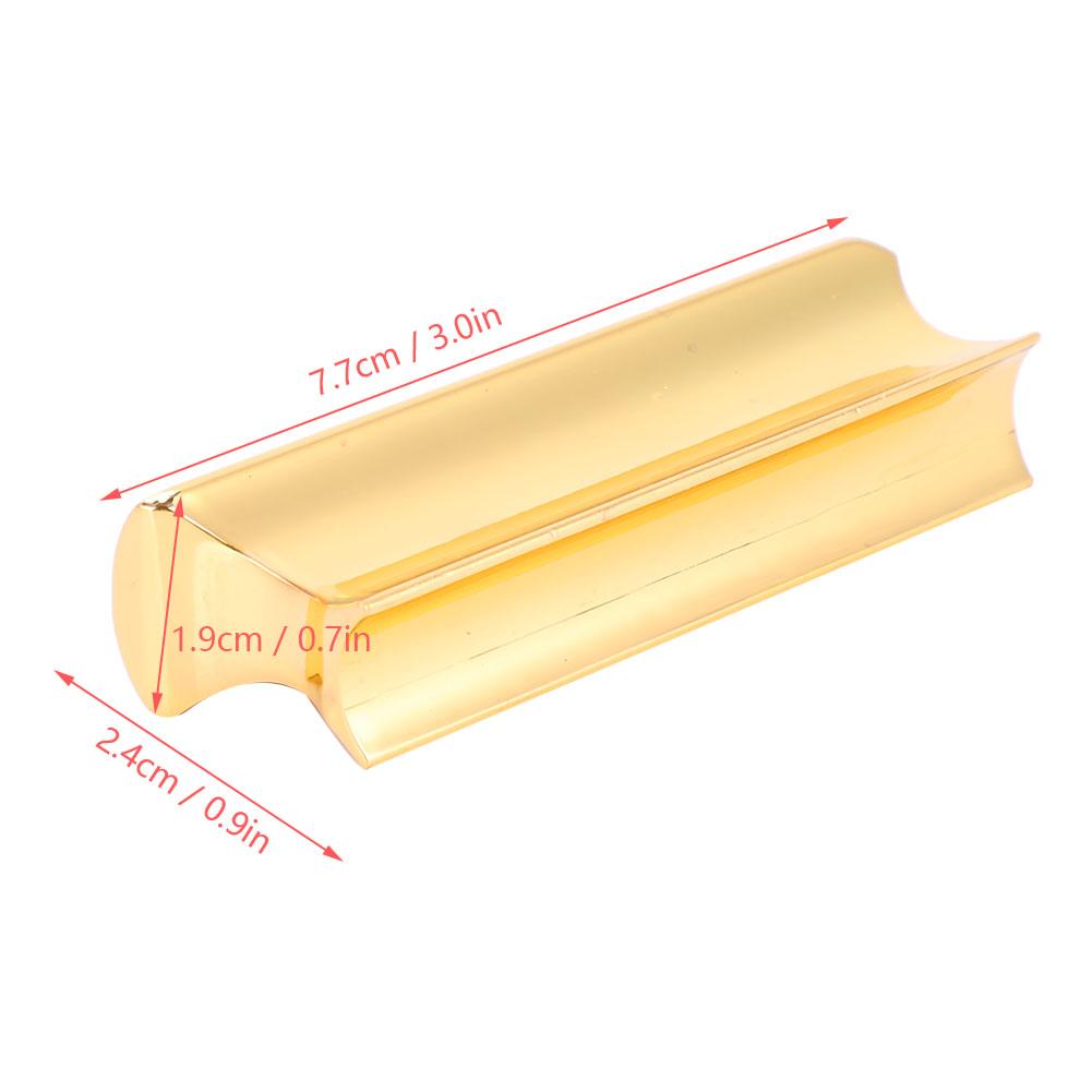 Hawaiian Metal Pearse Guitar Slide Tone Bar for Stringed Instruments(Gold)