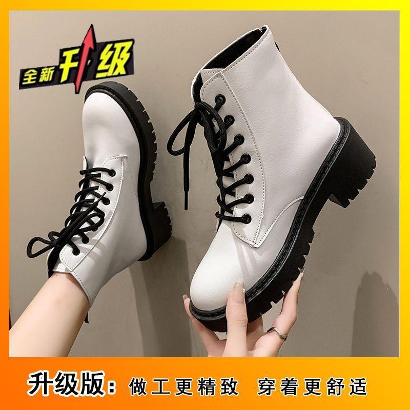 Тонкие трендовые британские ботильоны на толстой подошве, увеличивающие рост, повседневные, короткие ботинки-мартенсы, одинарные ботинки, женские, новые, лето 2025