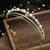 Ручная работа Повязки на голову Свадебные аксессуары для волос для женщин Ювелирные изделия для помолвки Свадебные повязки на голову Жемчужные короны Простые тиары Подарки для вечеринки